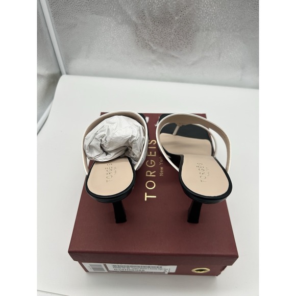 New Torgeis Aconite Faux Leather High Heel Thong Sandals Black Size EU 41 US 10 - Picture 5 of 7